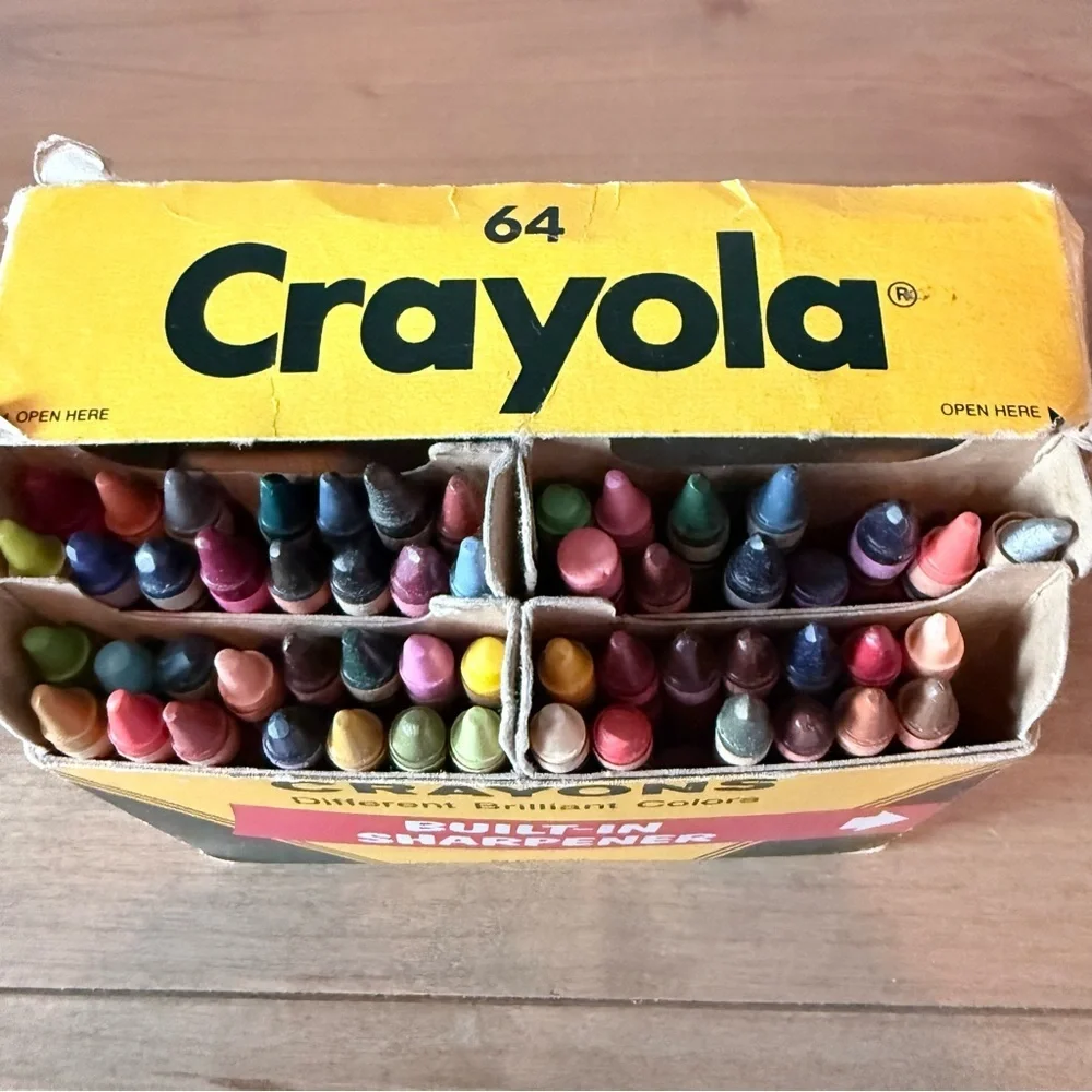 Vintage Crayola Crayons with built in sharpener